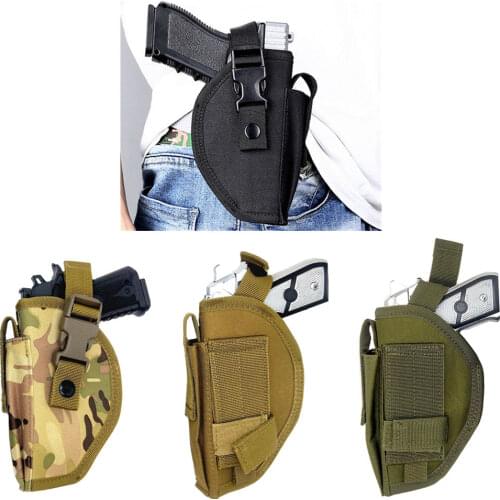 Tactical Molle Gun Holster Concealed Carry Pistol with Magazine Pouch Fits Most Size for Right Hand Handgun Hunting Accessories