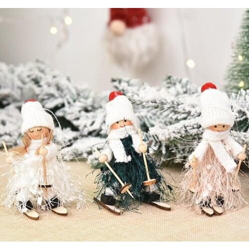 Christmas Tree Table Decoration Toys Cute Dolls Girls Boys Pendant Navidad 2021 New Year Christmas Ornaments Xmas Gift for Kids