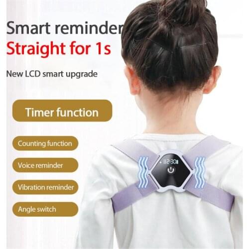Smart Back Posture Corrector Back Shoulder Posture Brace Training Belt LCD Display Stop Slouching Hunching Adjustable Trainer