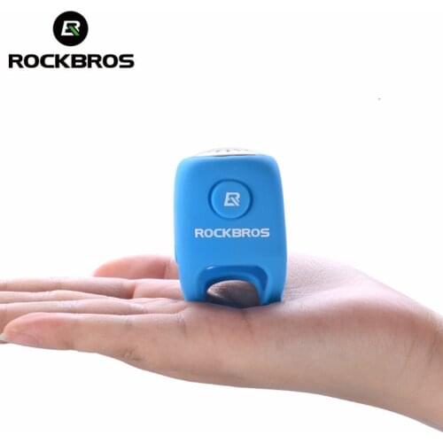 ROCKBROS Cycling Bell Bicycle Electric Horn Rainproof MTB Bicycle Bells Handlebar Silica Gel Shell Ring Bike Bell Accessories