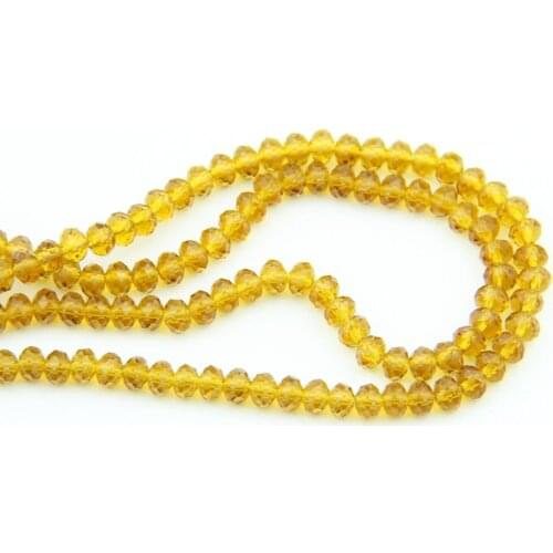 Amber 2*3-8*10mm Top QualityGlass Rondelle Flat Ball Bead Crystal Prism Part For Birthday Wedding Party Decoration Diy Supply