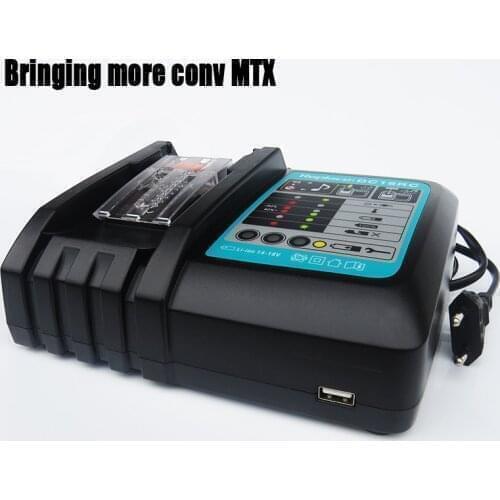 NEW DC18RCT Li-ion Battery Charger 3A Charging Current for Makita 14.4V 18V BL1830 Bl1430 DC18RC DC18RA Power tool + USB port