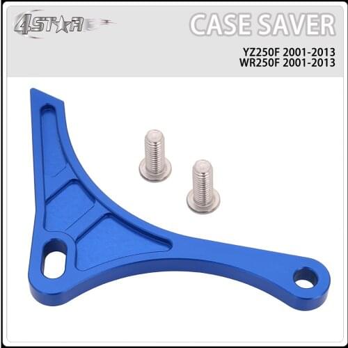 Motorcycle CNC Blue Aluminum Guard Engine Case Saver Protector For YAMAHA YZ250F YZF250 2001-2013 WR250F 2001-2013 Dirt Bike