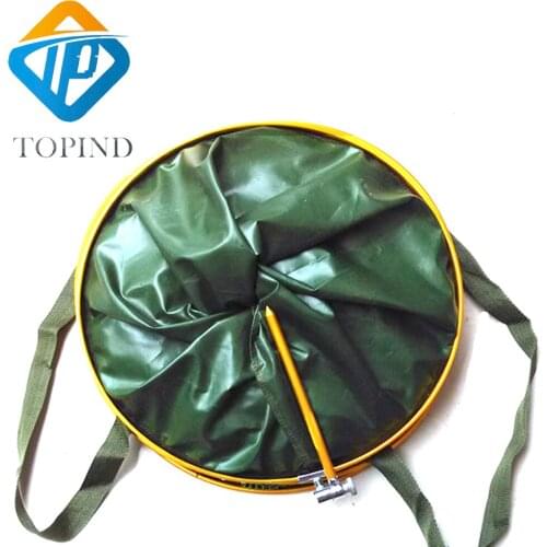 1PC Portable Folding Fish Casting Net Bow Net Fishpot TOPIND Fishing Cage Tackle Tool