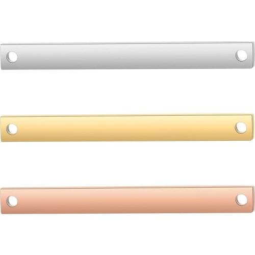 3pcs/lot 100% Stainless Steel Mirror Polished Engraving 3.5-35mm Square Blank Bar For Necklaces Wholesale