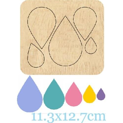 5 Size Water Drop Earring Wood Dies For DIY Leather Cloth Paper Craft Fit Common Die Cutting Machines on the Market 2020 New