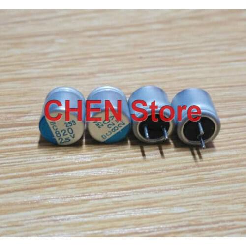 50PCS NIPPON PSC 2.5V820UF 8X8MM Motherboard Solid Polymer Capacitor psc 820UF 2.5V CHEMI-CON Aluminum shell electrolysis