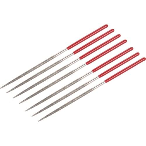 UXCELL Newest 7 Pcs 150 Grit 2mm x 100mm Round Diamond Needle File