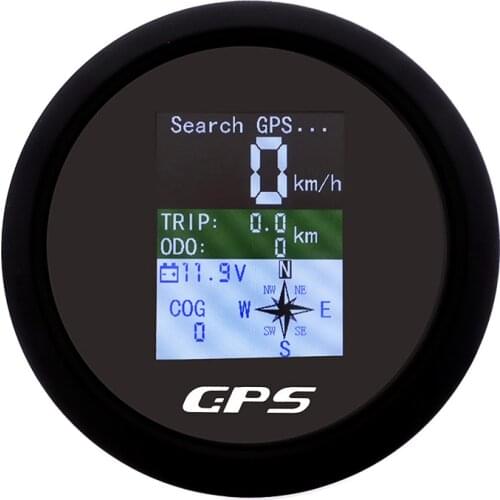 Car Digital GPS Speedometer With GPS Antenna Odometer Adjustable Trip COG Voltmeter 85MM TFT Screen Speedometer For Motorcycle