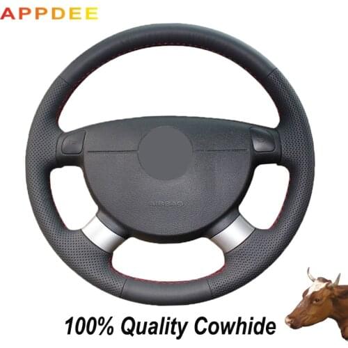Black Artific Leather Steering Wheel Cover for chevrolet aveo LOVA buick Excelle daewoo gentra lacetti 2006-2011 2012 2013 2014