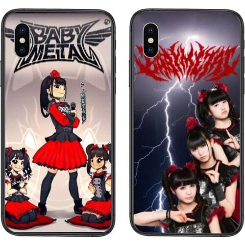 Black Prime Painting Funda Cute Yuimetal Moametal Su-metal Babymetal Inexpensive For Redmi K40 9C Nfc 9A 8A 7A K30S K30 Pro