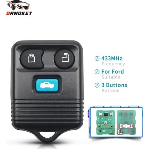 Dandkey 5pcs Replacement For Ford Transit MK6 2000 2001 2002 2003 2004 2005 2006 Fob 3 Buttons 433Mhz Car Remote Connect Key