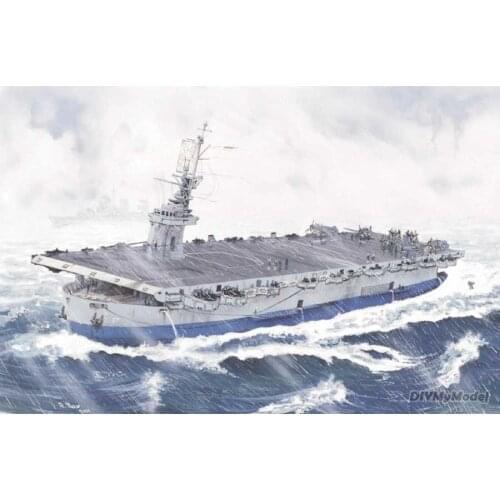 DIYMyModeI Casablanca class Coral Sea escort aircraft carrier DIY Handcraft Paper Model Kit HandmadeToy Puzzles Gift Movie prop