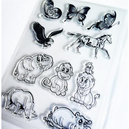 Hot selling animal transparent clear stamp / silicone seal roller stamp DIY scrapbook album / card production