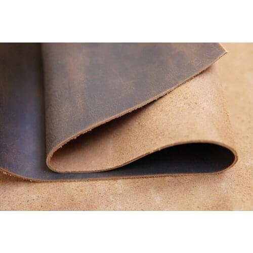 QYHQ Yellow Brown Leather Square 2.0mm Thick DIY Cowhide Leather for Crafts/Tooling/Sewing/Hobby Workshop Handmade Supply