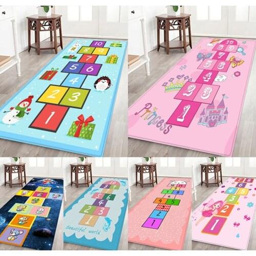 Hopscotch Floor Mats, Cartoon Carpets, Childrens Room Carpets, Bedroom Digital Carpets, Bedside Blankets, Super Soft Carpets