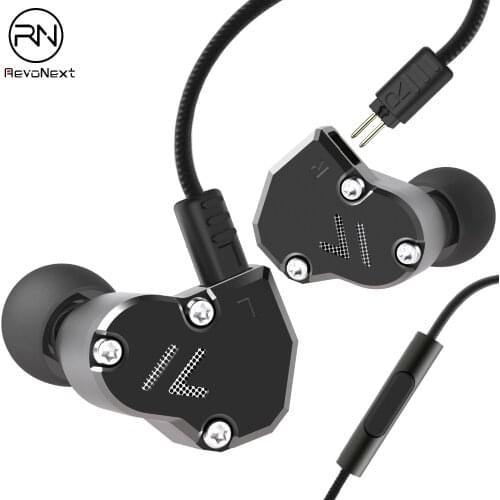 RevoNext QT2 In-Ear Earphone High Quality HiFi Sport Earbuds Auricular Metal Fever Heavy Bass Copper Shocking