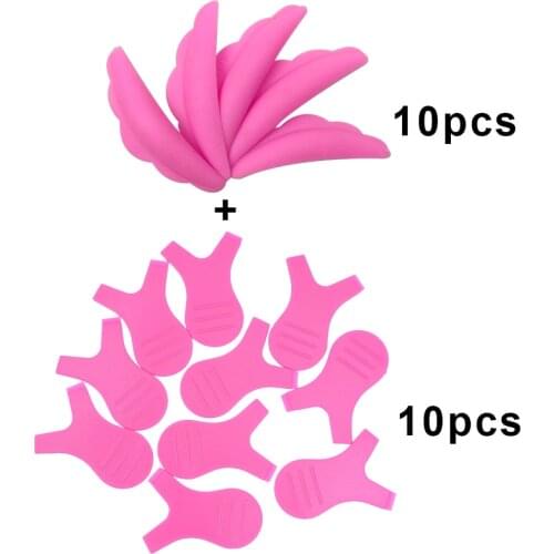 OKAYLASH 20pcs/lot Eyelash Extension Perm Pads Y shape Brush Comb Reusable Graft Lashes Lift Curler Makeup Tools Set