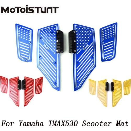 Motorcycle Footboard Steps Motorbike Foot Footrest Pegs Plate Pads For Yamaha T MAX 530 TMAX 530 2012 2013 2014 2015 2016
