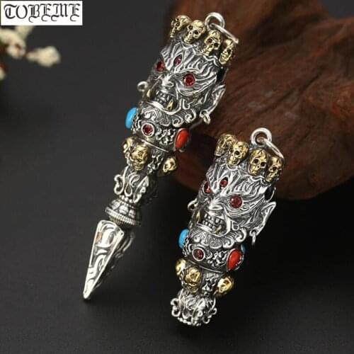 925 Silver Tibetan Mahakala Buddha Pendant Sterling Silver Hindusm Mahakala Buddha Pendant Buddhist Mahakala Buddha Pendant