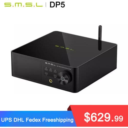 SMSL DP5 turntable U disk usb Bluetooth player MQA decoding ES9038PRO headphone amplifier DSD Digital WIFI Network Music Player