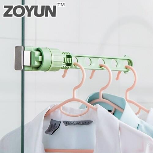 Student Dormitory Bedside Five Holes Hook Wardrobe Over Door Hanger For Coat Clothes Storage Rack Punch Free Closet Organizer