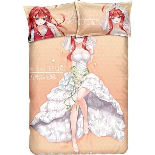 Japanese Anime Cosplay Design Printing Bed Sheet Or Duvet Cover with Two Pillow cases Bedding Set