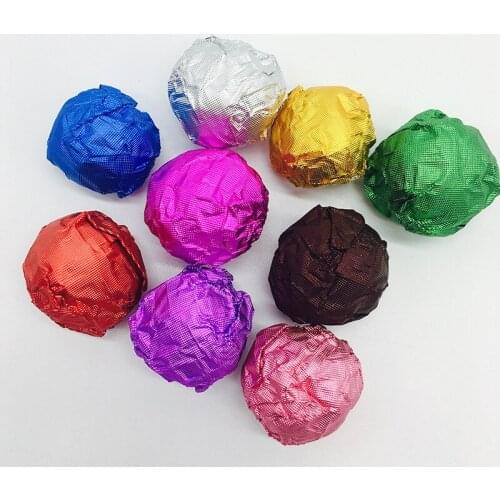 Gold Chocolate Lolly Aluminium Foil Paper Wrappers 4'' Square Sweets Candy Package Paper Sheet 100pcs per lot