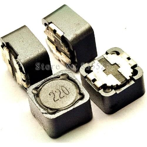 10PCS/LOT Shielded inductor 12 * 12 * 7 22UH SMD power inductors printing 220 CD127