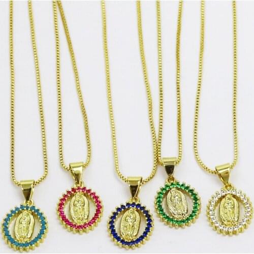 10 Pcs Mix color Jesus style Pendant necklace jewelry accessories Necklace Gold color pendant Jewelry Necklace New design 51623