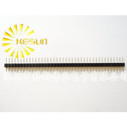 100PCS x 40P 1*40 Pin 2*40P 2.54mm Round Male Female Pin Header connector Gold-plated ROHS Free Shipping