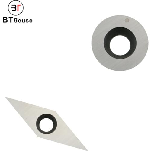 2pcs 12mm Round Radius Woodworking Carbide Insert for Journal(Helical) Head and Diamond (10mm X 28mm X 2.5mm)with sharp point