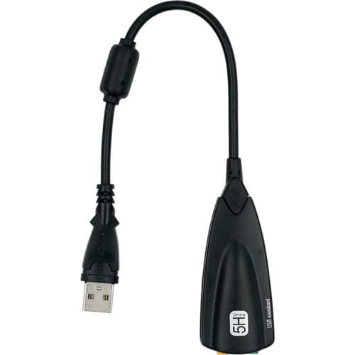 3D External USB Sound Card 7.1 with 3.5mm Audio Interface Adapter for Headphone Speakers Laptop Computer PC