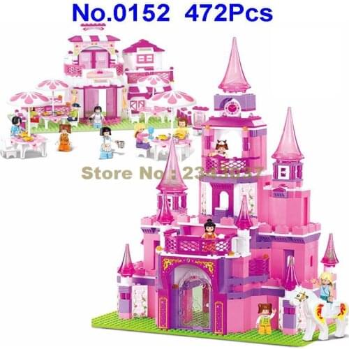 Sluban 0152 472pcs Pink Dream Series Princess Castle Girl Building Block Toy