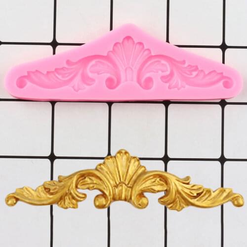 Baroque Scroll Relief Silicone Molds Wedding Cake Border Fondant Mold Cake Decorating Tools Candy Clay Chocolate Gumpaste Moulds