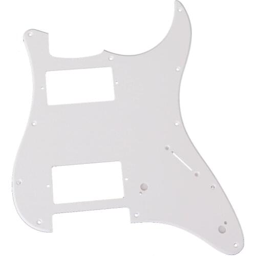 White Standard Pickguard 1 Ply Double Humbucker HH Electric Guitar Scratchplate