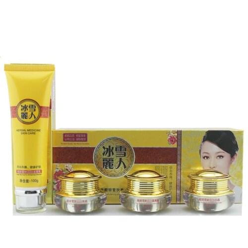 BINGXUELIREN LIANGYANXUE HERBAL MEDCINE SKIN CARE TENDER WHITENING MAGIC CREAM FRECKLE SPECKLE MOISTURIZING CREAM 5 SET/LOT