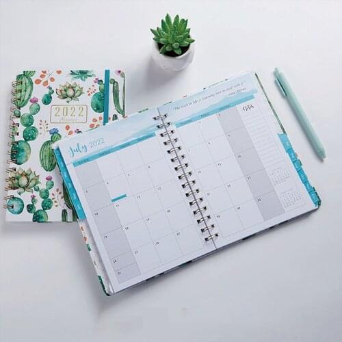 A5 Paper Notebooks Agenda 2021 2022 Kawaii Weekly Monthly Daily Office 365 For School Student Planner Stationery Sketchbook