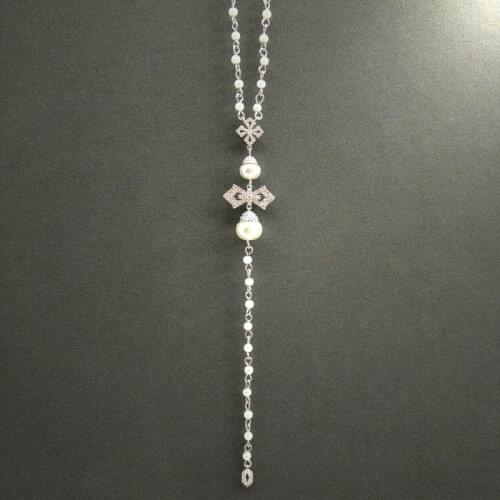 S925 sterling silver September new cross-shaped pendant adjustable necklace women fashion mid-length bohemian style