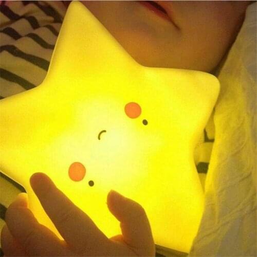 INS Children Luminous Toy Ornaments Macaron Led Lamp Creative Moon Star Sun Night Light Toy Gifts For Childrens Bedthroom Decor