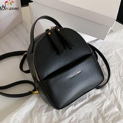 DORANMI Solid Schoolbag Womens Backpacks 2020 Luxury Brand Designed Small Female Rucksack Back Shoulder Bag Mochila Bags BG685