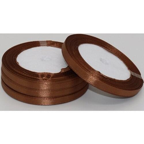 Brown Silk Satin Ribbon Gift Packing Decoration Wedding Party Decoration Gift Wrapping Christmas Apparel Sewing & Fabric Gift