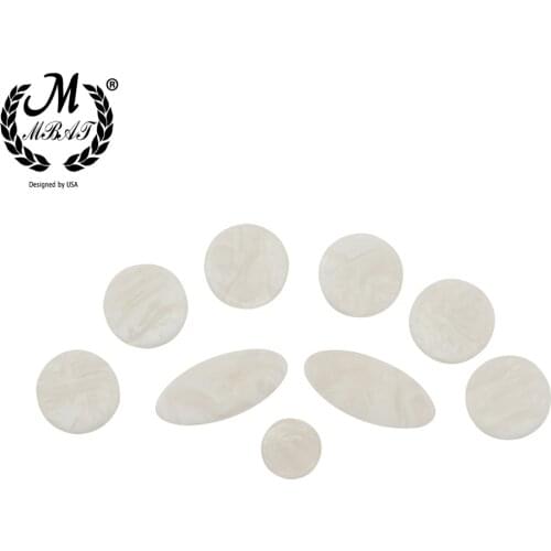 M MBAT 9Pcs Saxophone Key Buttons Natural Pearl Shell Buttons Alto/Tenor/Soprano Sax Accessories Woodwind Instrument Inlay Parts