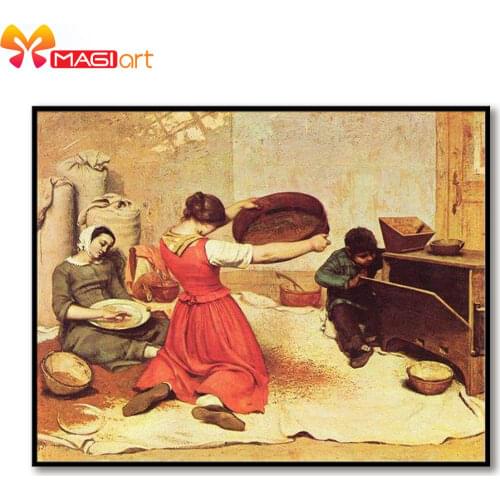 Cross stitch kits Embroidery needlework sets 11CT water soluble canvas patterns 14CT Full portrait housework -NCMP107