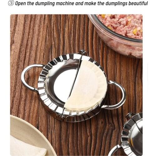 Stainless Steel Dumpling Mold Mould Dough Presser Maker Ravioli Cutter Tools Set Kitchen Gadgets Electroplated Polished Surface