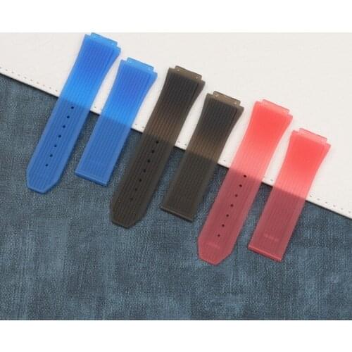 27*19mm Soft Rubber Silicone transparent Watchband for Hublot strap for Big Bang belt watch band Bracelet tools