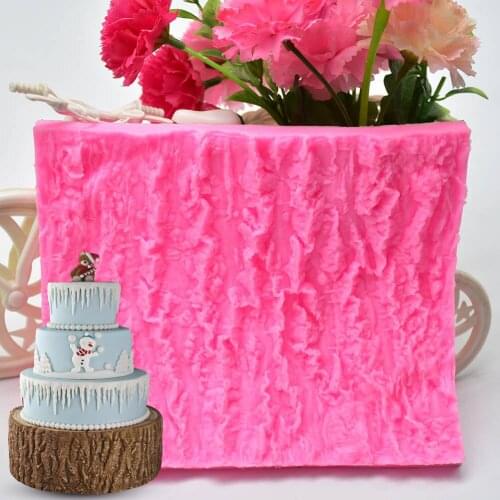 Silicone Cake DIY Baking Pastry Pattern 3D Tree Tools Fondant Mold Bark Mould Decorating can