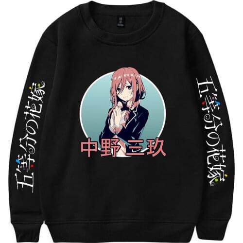 Anime The Quintessential Quintuplets Nakano Miku Sweatshirt Women men Funny Sweatshirt O-Neck Ladies Streetwear Tops Tracksuit