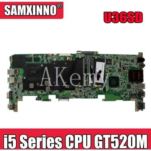 U36SD i5 Series CPU Processor FOR ASUS U36S U36SG U44SG laptop motherboard REV 2.1 Mainboard GT520M N12P-GV-B-A1 DDR3 Tested OK