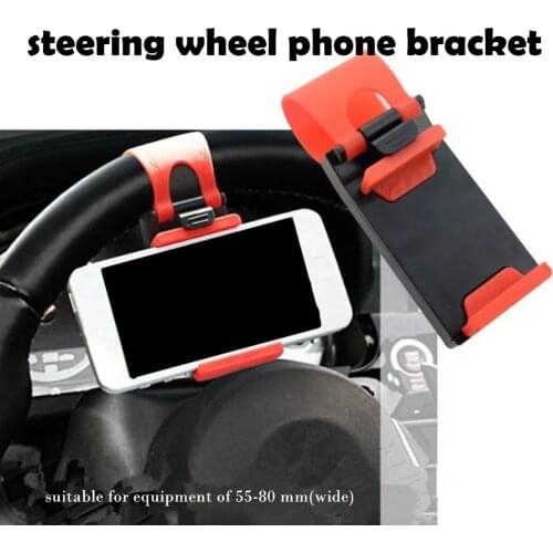 Universal Car Phone Holder Car Steering Wheel Clip Mount Holder for iPhone 11 Pro Max X Xr Xs Max 5 6 7 8 for Samsung S8 S9 S10